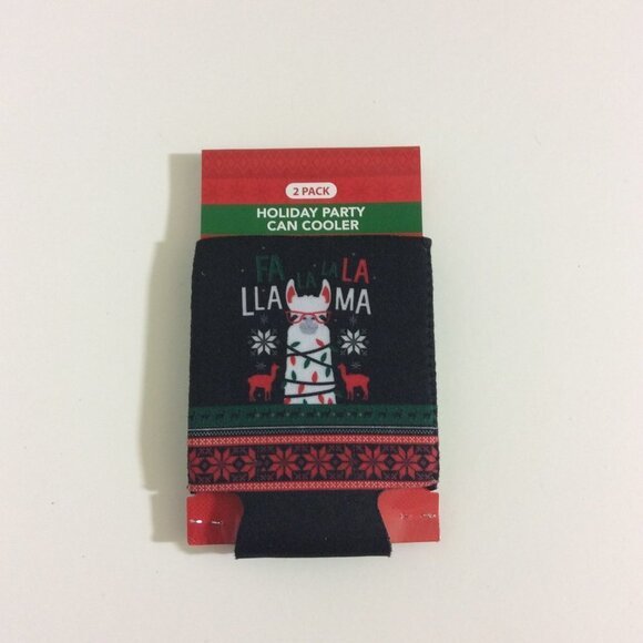 CAN Coozie Holiday Party Can Cooler Llamas - Picture 8 of 8